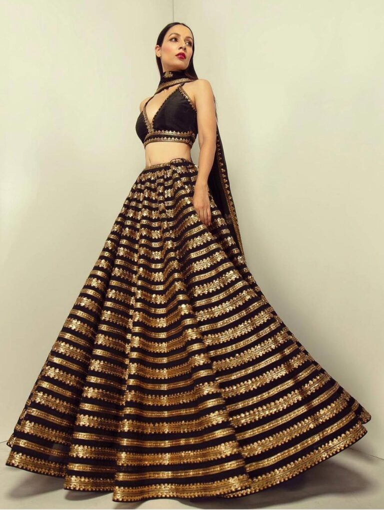 Black Sequence designer lehenga choli