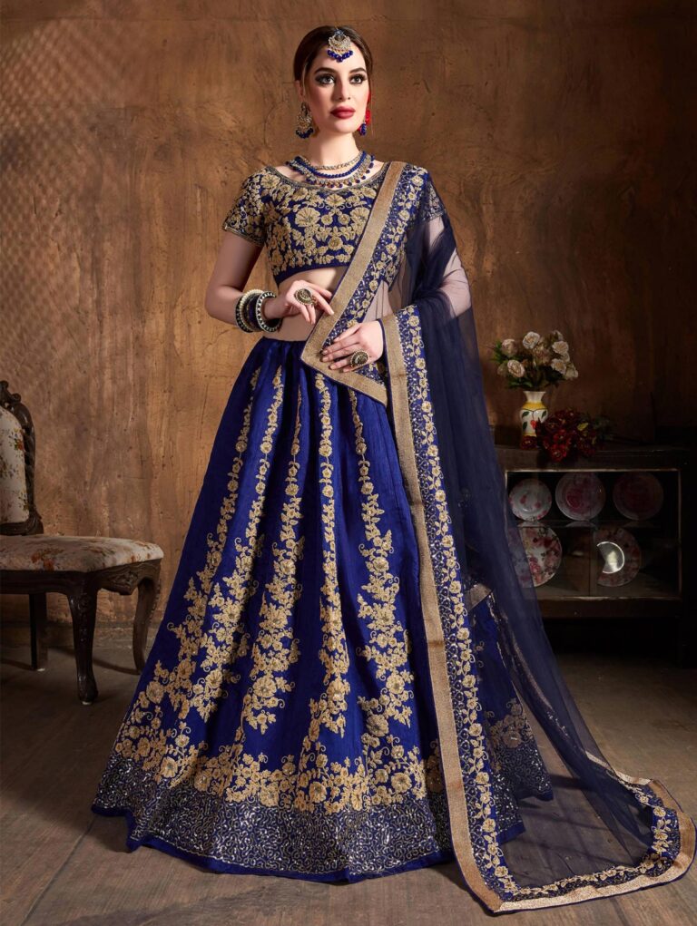 Blue Embroidery lehenga choli