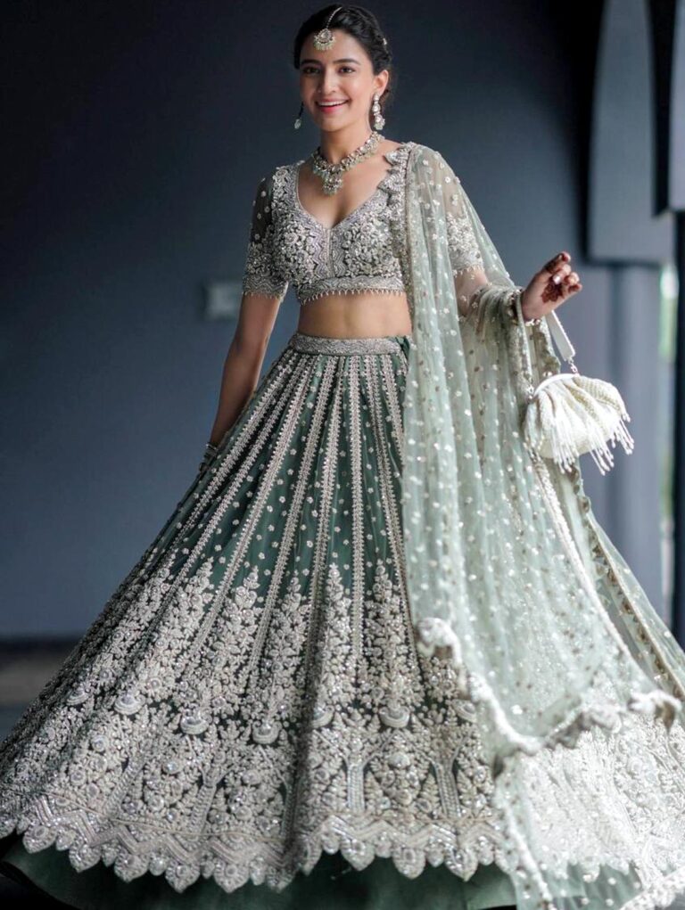 Gray Bridesmaid lehenga choli