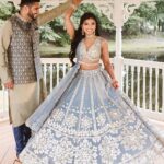 Gray Designer lehenga choli