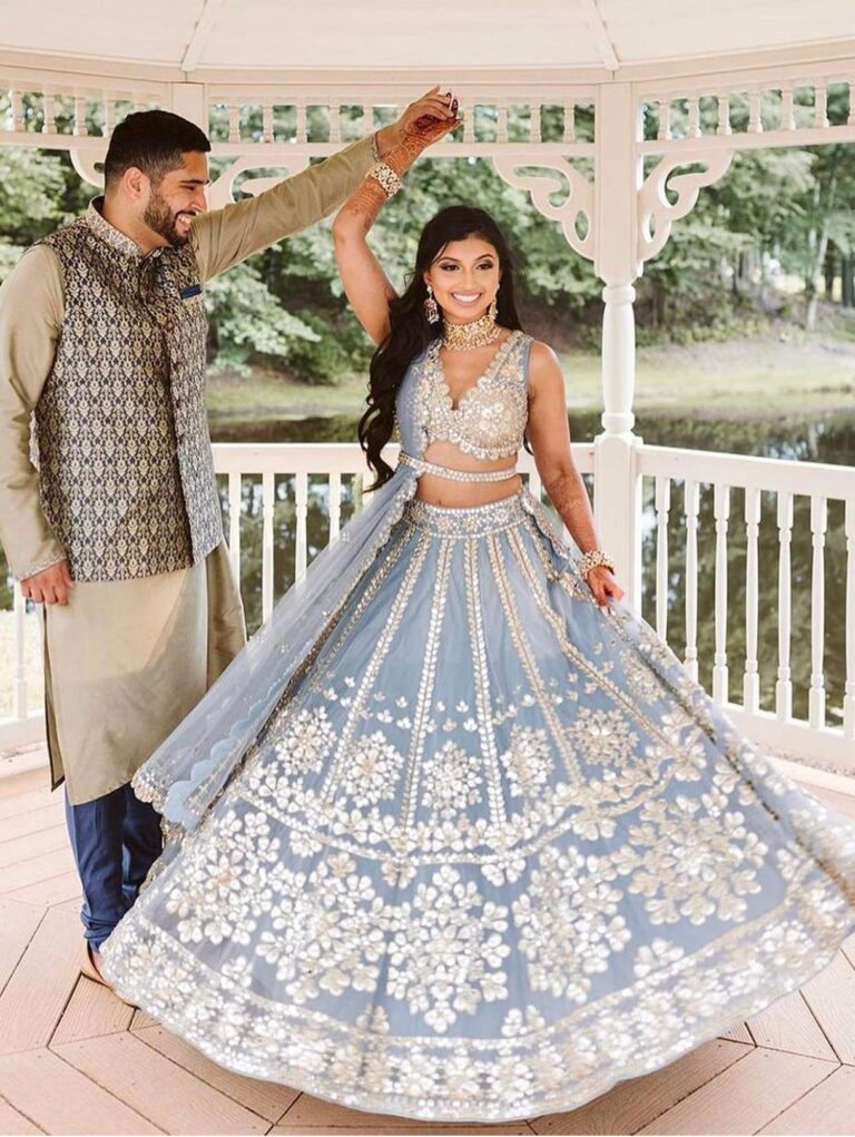 Gray Designer lehenga choli