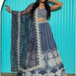 Gray partywear lehenga choli
