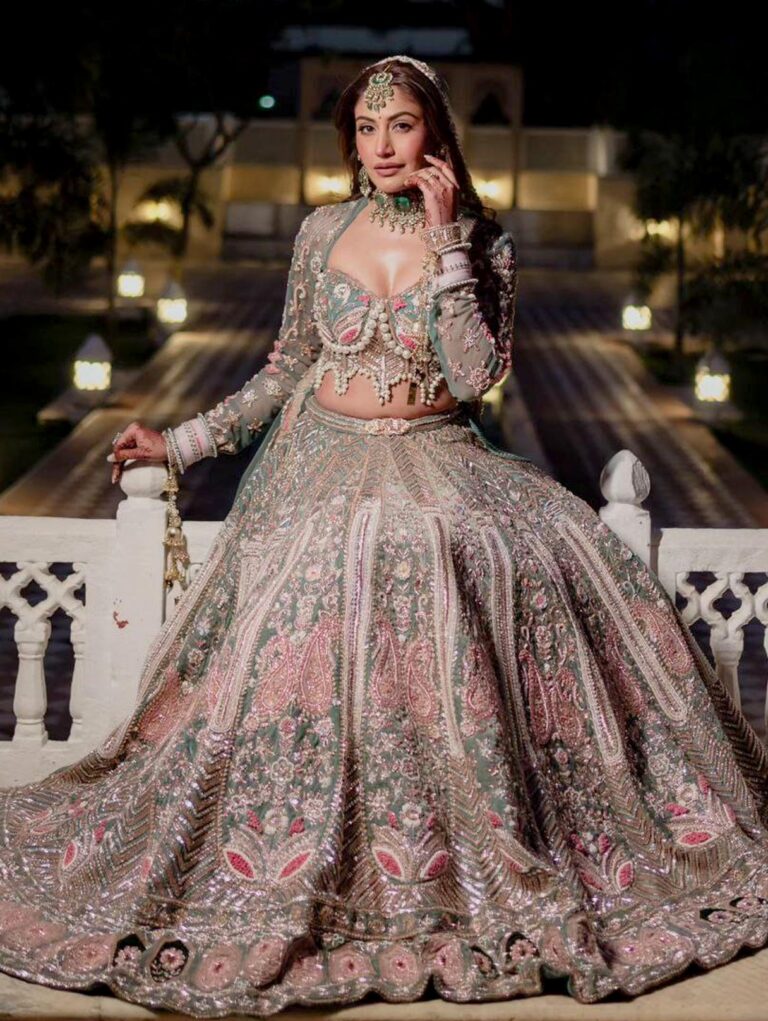 Gray Sabyasachi lehenga choli