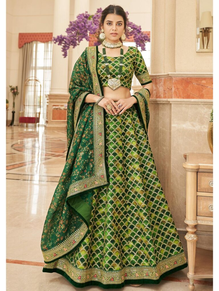 Green Wedding lehenga choli