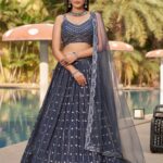 Grey Sabyasachi lehenga choli