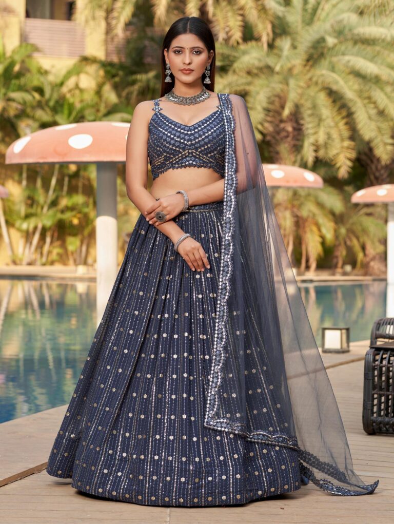 Grey Sabyasachi lehenga choli