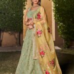 Light Green Engagement lehenga choli