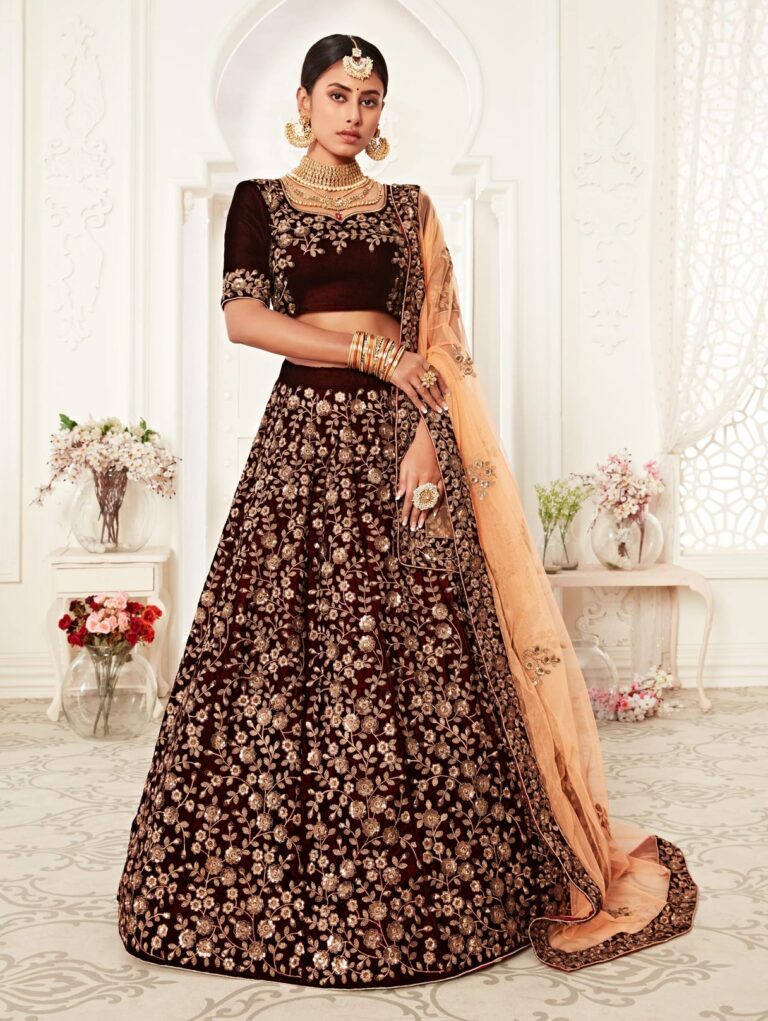 Maroon Ready to wear lehenga choli