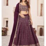 Maroon Wedding lehenga choli