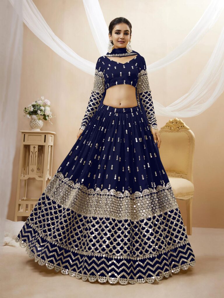 Nevy Blue Partywear lehenga choli