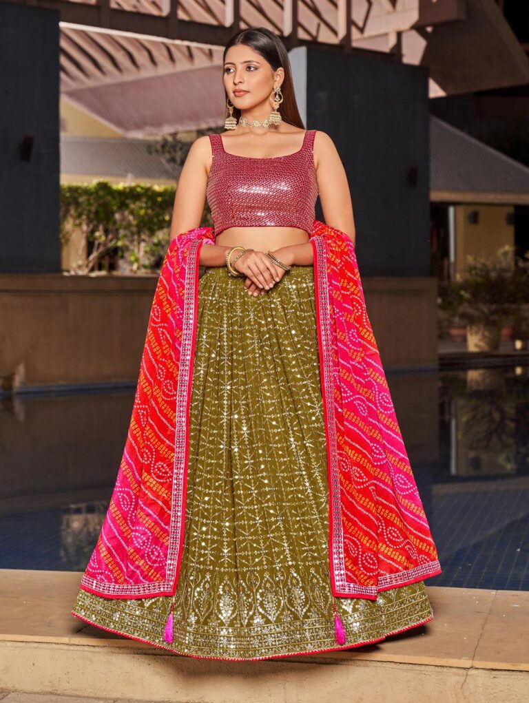 Olive Wedding lehenga choli