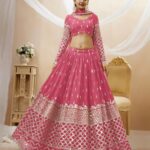 Pink Designer sequence lehenga choli