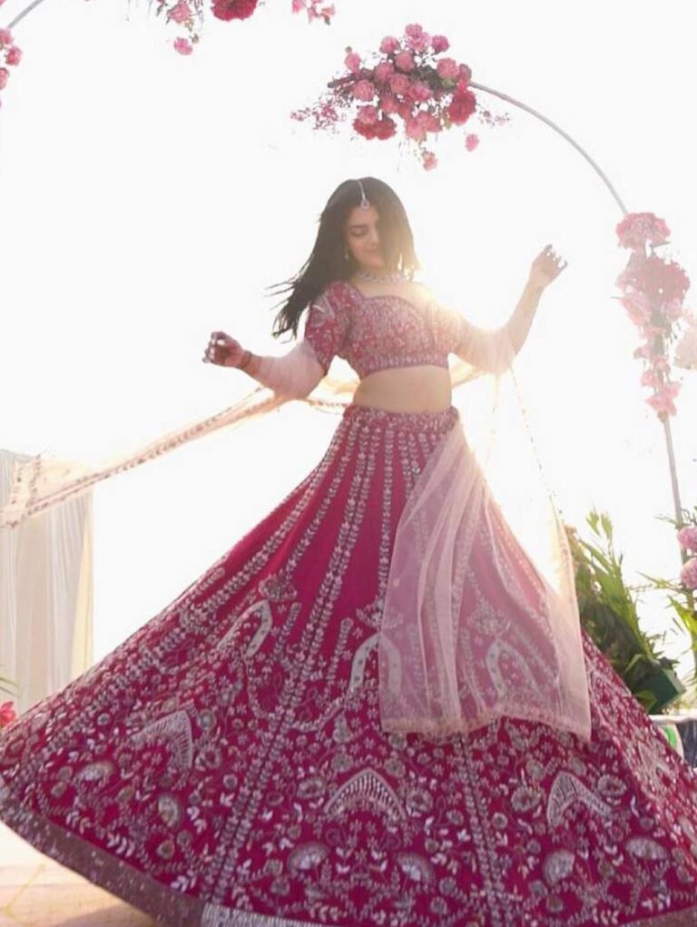 Pink Partywear lehenga choli