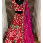 Pink Peacock design lehenga choli