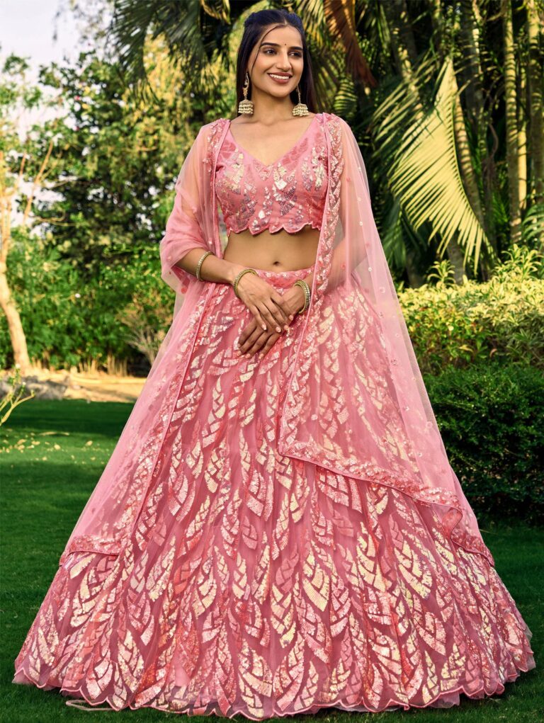 Pink Sequence lehenga choli