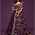 Purple Sequence lehenga choli