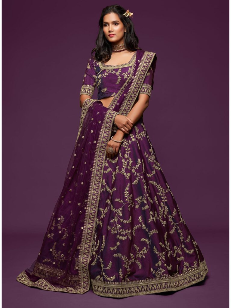 Purple Sequence lehenga choli