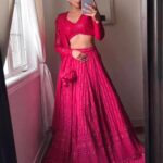 Red Partywear lehenga choli