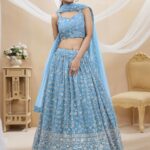 Sky blue Indian ethnic wear