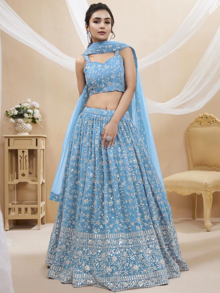 Sky blue Indian ethnic wear