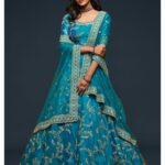 Teal Blue lehenga choli