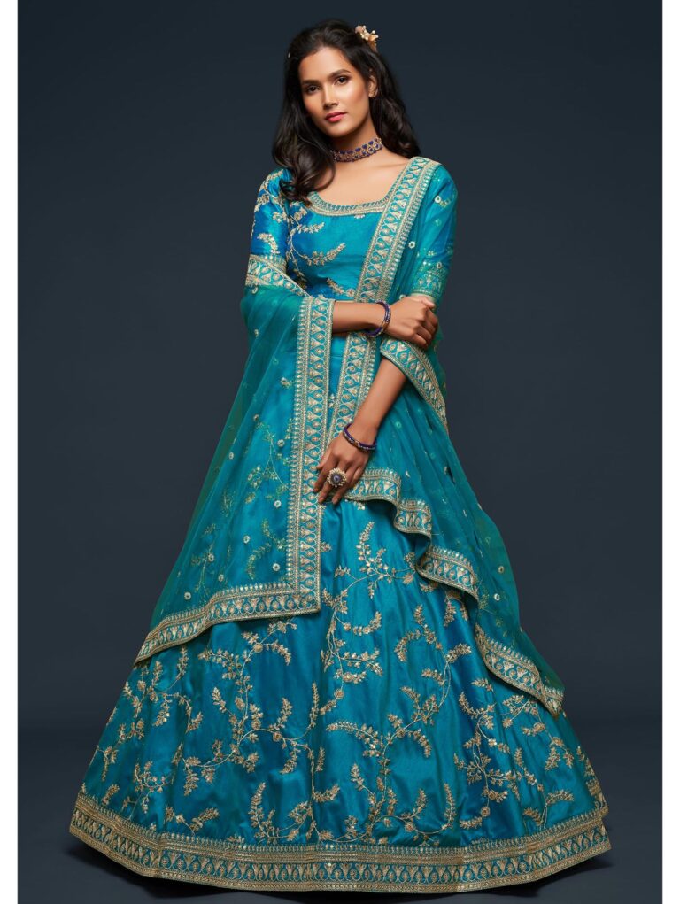 Teal Blue lehenga choli