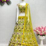 Yellow Floral Lehenga choli