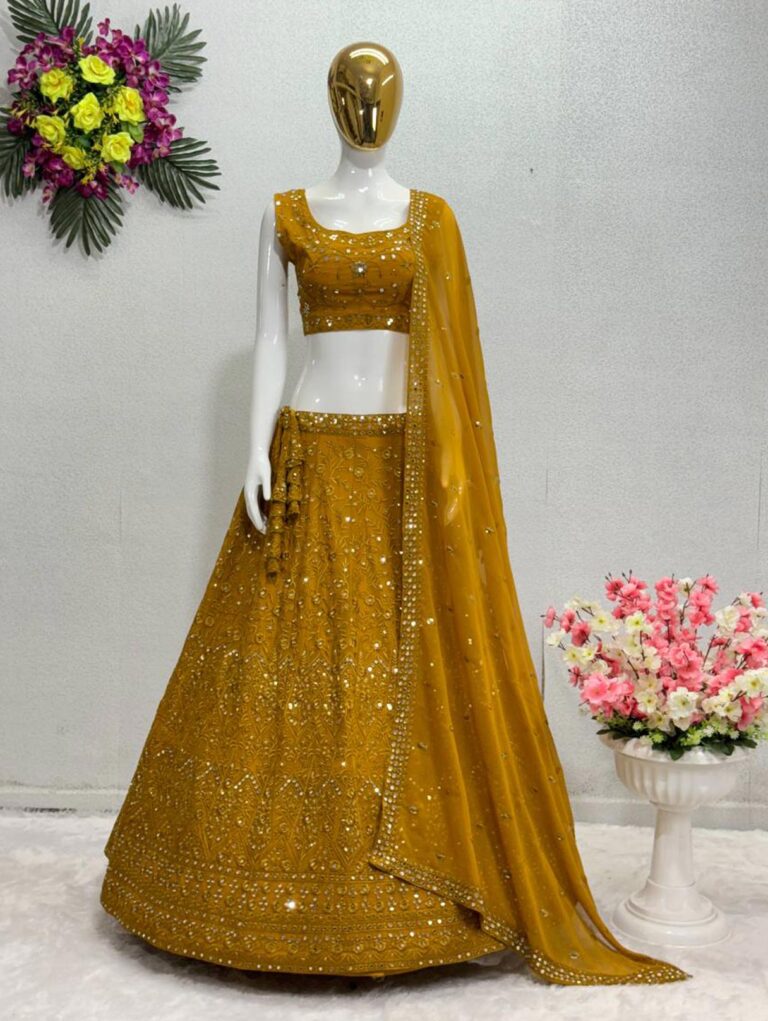 Yellow Haldi lehenga choli